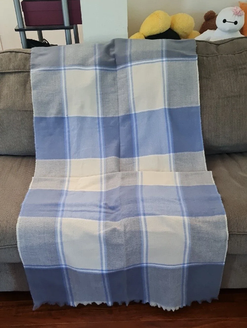 💥3for$15💥Blue and Cream Plaid Scarf